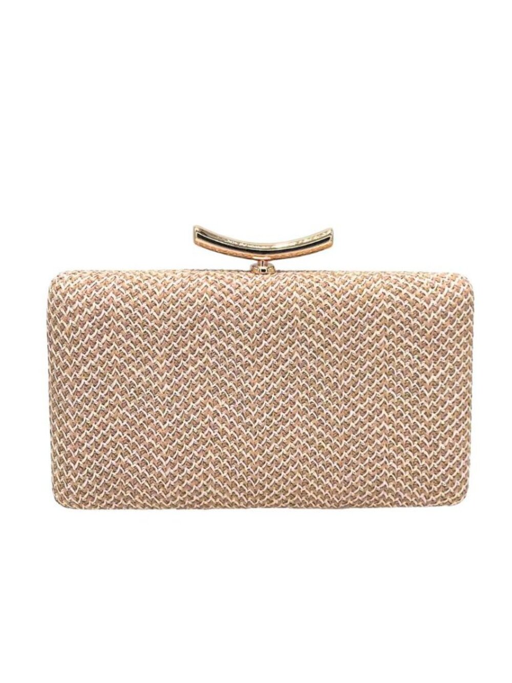 Tigerstars Khaki Woven Evening Clutch Bag
